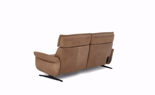 Sofa - 3-Sitzer, Relaxfunktion motorisch, Leder, Braun