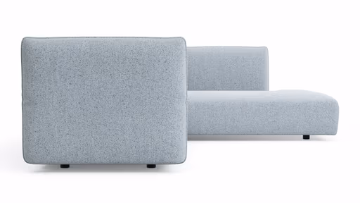 Ecksofa Motone - 2,5-Sitzer mit Ecke rechts, Stoff, Hellblau