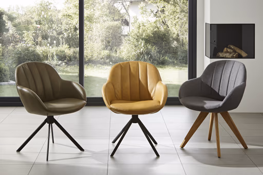 Polsterstuhl Dinner - Stoff, Dunkelgrau