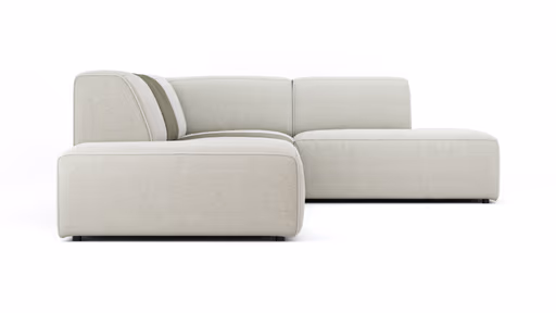 Ecksofa Elementos - Abschlusselement mit 1-Sitzer und Ecke rechts, Stoff, Natur