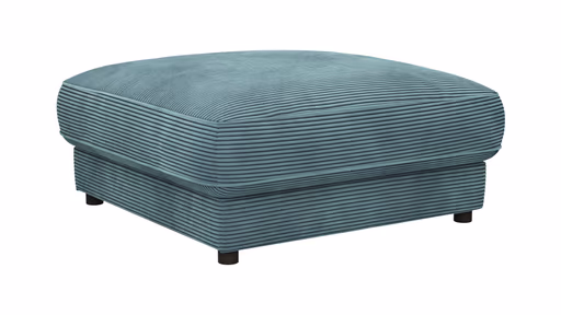 Hocker Juni - LB ca. 90x90 cm, Cord, Petrol