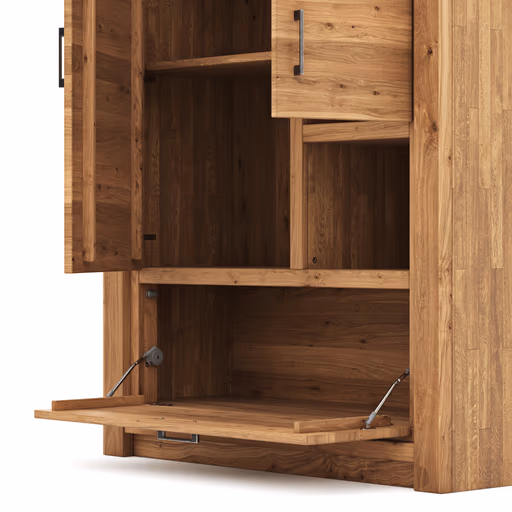 Highboard Farmingdale - Eiche massiv, natur geölt