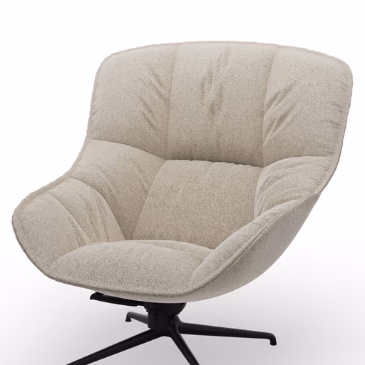 Sessel Unn - Stoff, Beige