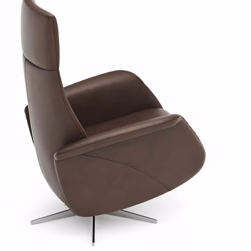 Relaxsessel Girona -  Relaxfunktion (motorisch), Leder, Dunkelbraun