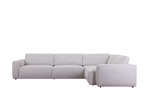 Ecksofa Lilaia - 3-Sitzer XL links, Ecke mit 1,5-Sitzer XL Tief, Stoff, Kaschmir