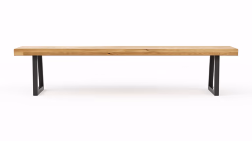 Holzbank Clifton - Breite ca. 200cm, Wildeiche massiv, natur