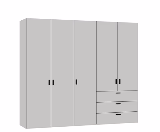 Drehtürenschrank JOIN IT- B ca. 252 cm, Hellgrau