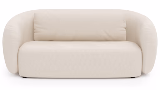 Sofa Karasu - 3-Sitzer, Stoff, Creme