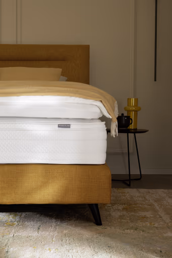 Boxspringbett Navelli 2 - Liegefläche ca. 180x200 cm, Stoff, Kurkuma