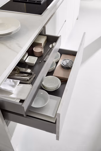 Inselküche 51.190 CO 3 520, Mattlack Achatgrau