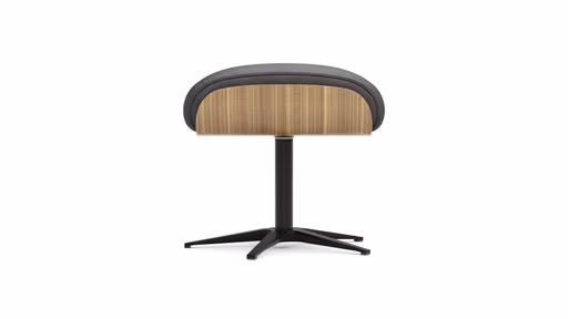 Drehhocker Aberdeen - Größe M, Microfaser, Anthrazit