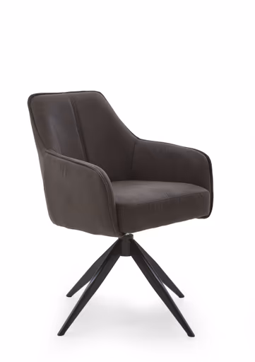 Schalensessel - Stoff, Anthrazit, drehbar