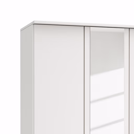 Drehtürenschrank Viana - B. ca. 180cm, Lack, Weiß