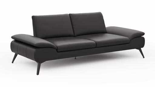 Sofa Collina - 3-Sitzer, Leder, Schwarz