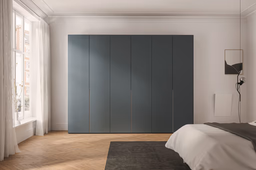 Drehtürenschrank Loretto - B ca. 304 cm. Lack Matt, Salbei