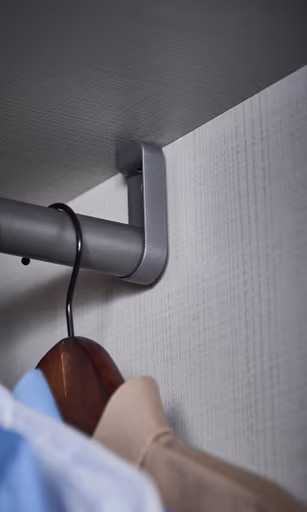 Drehtürenschrank Loretto - B ca. 280 cm, Melamin matt, Weiß