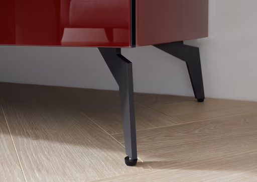 Lowboard - B ca. 181 cm, Bordeauxrot