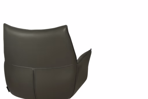 Armlehnstuhl MELE - drehbar, Leder, Dunkelbraun