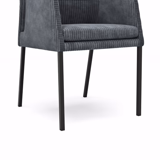 Armlehnstuhl Carry - Stoff, Dunkelgrau