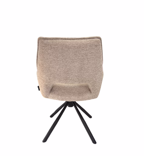 Armlehnstuhl MARESA - drehbar, Stoff, Braun