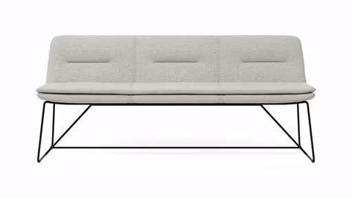 Polsterbank Macano - B ca. 200 cm, Stoff, Hellgrau