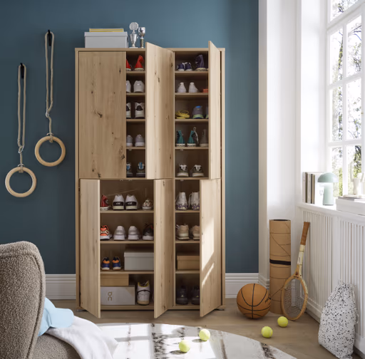 Schuhschrank FAID- B ca. 109 cm, Eiche Dekor