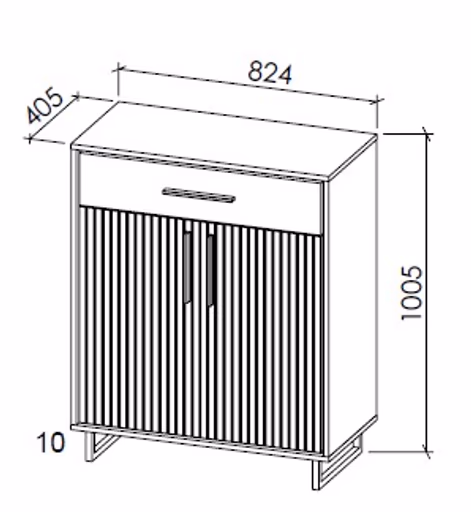 Schuhkommode- Eiche Dekor