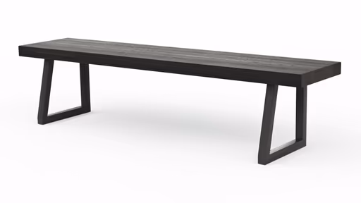 Holzbank Clifton - Breite ca. 180cm, Zerreiche massiv, smoked