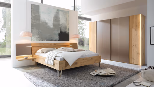 Schlafzimmer - Wildeiche, Massiv