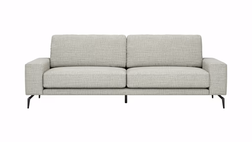 Sofa Redington - 3-Sitzer, Stoff, Hellgrau