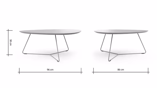 Couchtisch Fano - LBH ca. 96x86x38 cm, Fenix, Beige