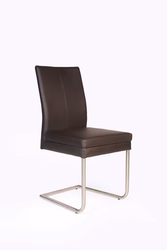 Freischwinger - Kunstleder, Dunkelbraun