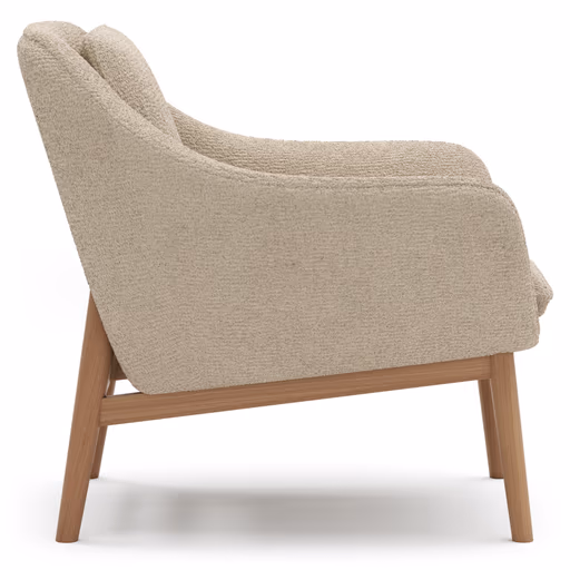 Sessel Karasu - Posh, Stoff, Natur