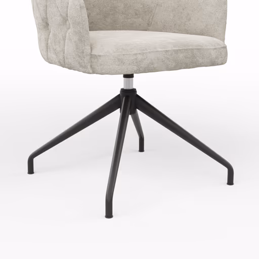 Stuhl Litchfield - drehbar und höhenverstellbar, Stoff, Hellgrau