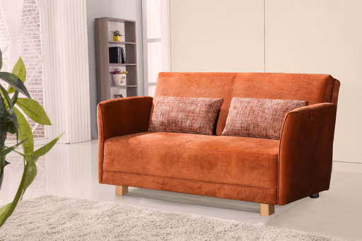 Faltbett - mit Schlaffunktion, Stoff, Lachs