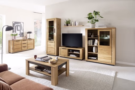 Highboard - B ca. 112 cm, Wildeiche massiv geölt