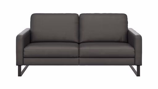 Sofa Enna - 3-Sitzer, Leder, Anthrazit