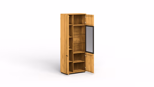 Vitrine Savannah - Wildeiche massiv, natur geölt