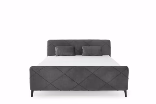 Boxspringbett JESSI- Liegefläche ca. 180x200 cm, Stoff, Grau