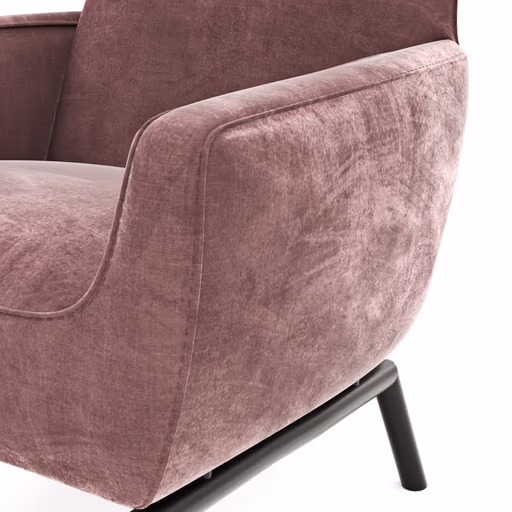 Sessel Matina - Größe L, Velour, Weinrot