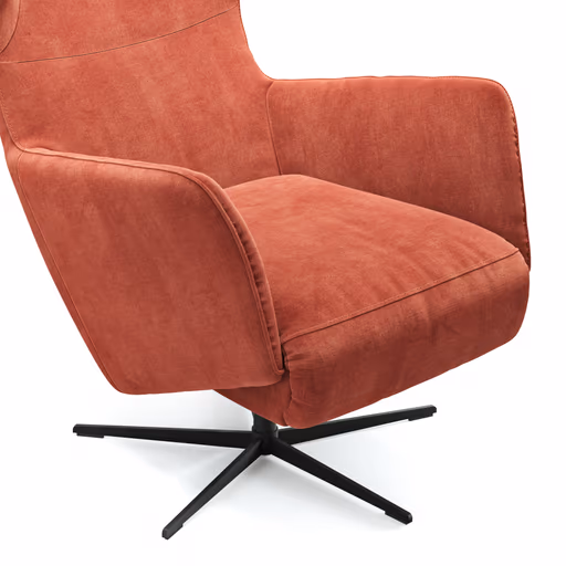 Relaxsessel Clemens - Größe M, inkl. Relaxfunktion, Stoff, Pfirsich