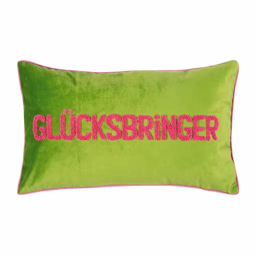 Kissenhülle - LB ca. 30x50 cm, Grün/Pink