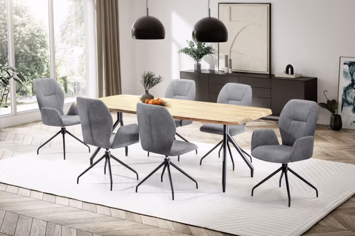 Stuhl - Stoff, Hellgrau