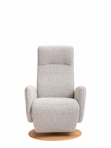 TV-Sessel Almyra - Größe M3, 2-motorisch, Stoff, Silbergrau