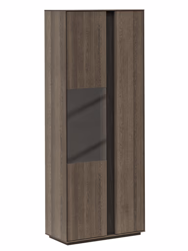 Vitrine Saratoga - Buche massiv, silbergrau geölt