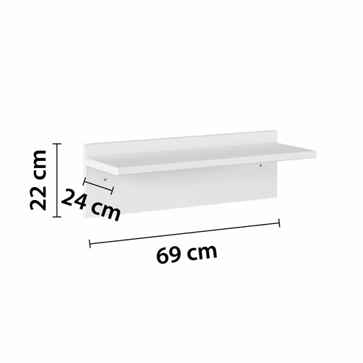 Wandregal RHONDA - Weiß