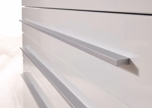 Küchenblock- ohne E-Geräte, B ca. 200 cm, Weiß Matt, Weiß Hochglanz, Anthrazit