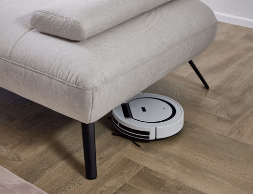 Ecksofa - 2-Sitzer mit Ecke rechts, Stoff, Beige