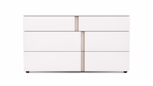 Kommode Loretto - BHT ca. 127x70x51 cm, Lack matt, Weiß