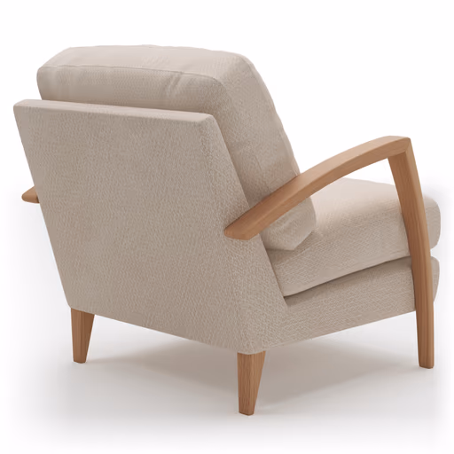 Sessel Karasu - Chic, Stoff, Creme